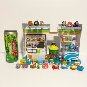 Grossery Gang Yucky Mart Sticky Soda Can & Figures Lot Bundle Boy Shopkins Toys